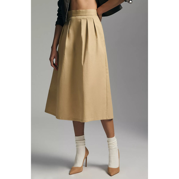 NWT Anthropologie Corey Lynn Pleated Trouser Skirt - Small - Picture 4 of 9